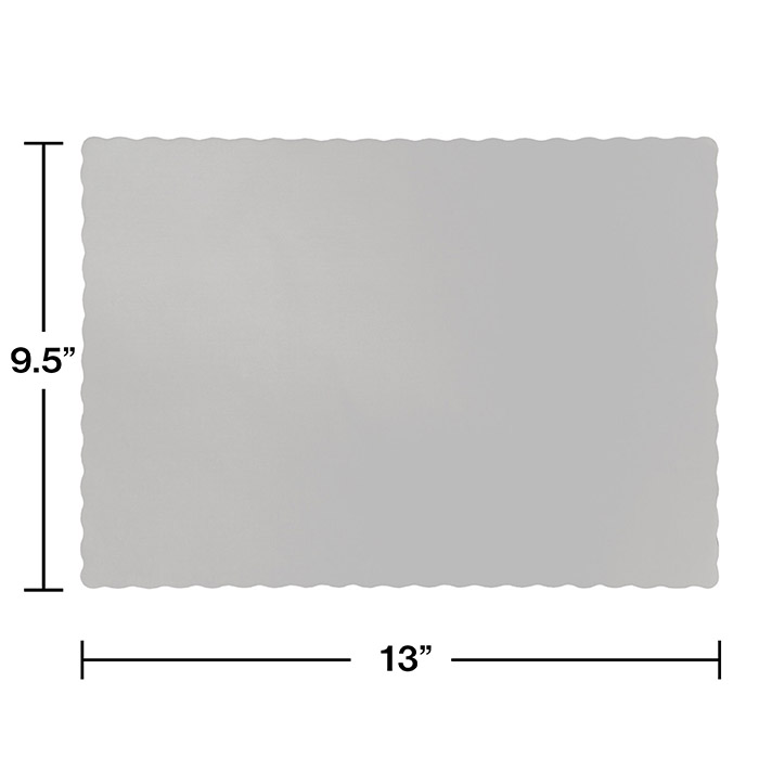 Wholesale Shimmering Silver Paper Place Mats 600 ct