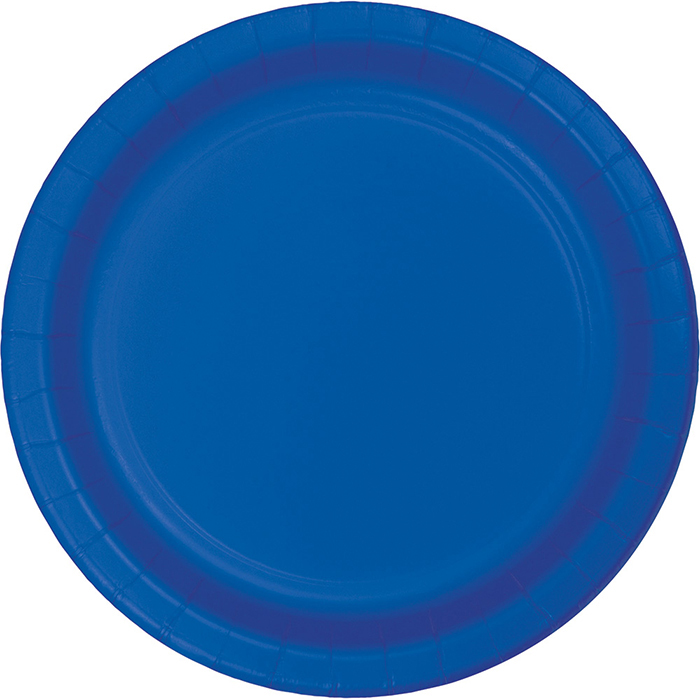 Bulk Cobalt Blue Dessert Plates 96 ct