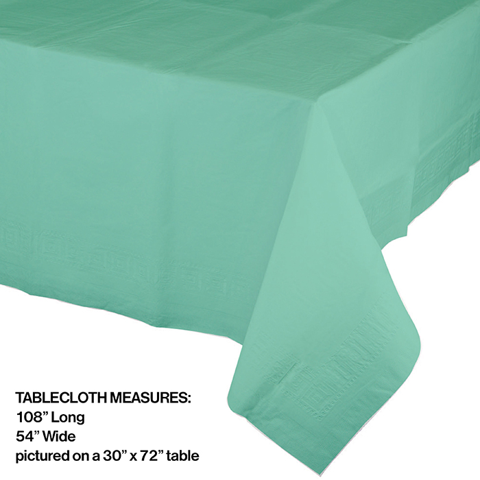Bulk Fresh Mint Green Plastic Tablecloth 12 ct