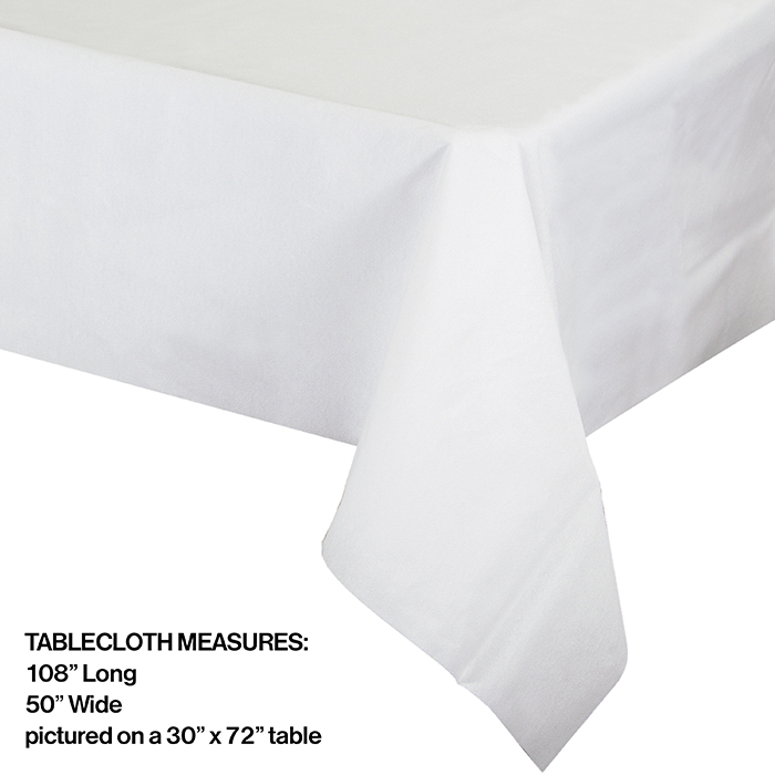 Bulk White Better than Linen Tablecloths 12 ct