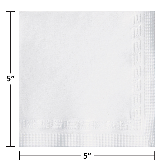 Bulk White Beverage Napkin Retail Pack 40 / pkg, 24 pkgs / case