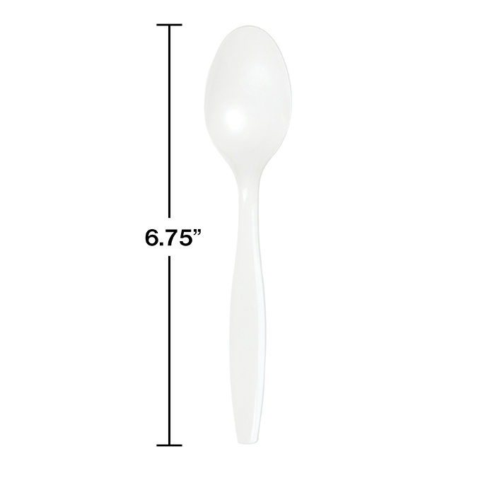 Wholesale White Bulk Plastic Spoons 600 ct