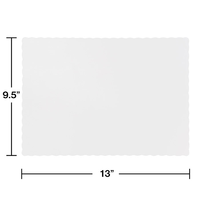 White Paper Placemats 50 / pkg, 12 pkgs / case Bulk Price