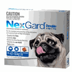 NexGard Small Dog 4.1-10kg ( 9 - 22 lb ) Blue 6 Month Pack