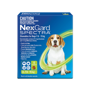 NexGard Spectra Medium Dogs 7.6 to 15kg = (16.5  to 33 Lbs) 3 Chewable Tablets