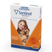 OUT OF STOCK Sentinel Spectrum Xtr Sml Dog (Brown)  2 - 10lbs 0 - 4kg
