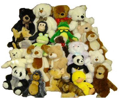 #JN10, 10"-15" STUFFED ANIMALS MIX (selling by dozen)