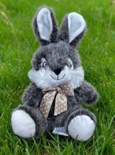 #OT10- 10" GREY PLUSH BUNNY