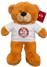 #TB2- 10" Honey brown embroidery eye bear with logo