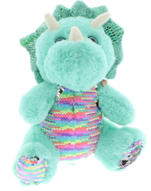 #SE5- 10" PLUSH ANIMALS GREEN DINO