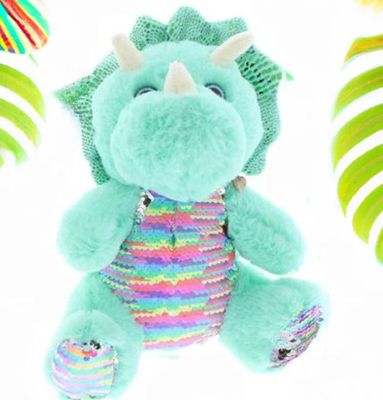 #SE5- 10" PLUSH ANIMALS GREEN DINO