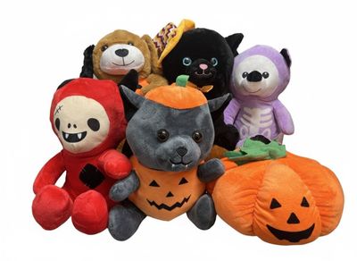 HALLOWEEN PLUSH ANIMAL MIX ( MINIMUM 12 PCS)