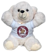 #TC7- 10" CREAM TEDDY BEAR WITH LOGO TEE