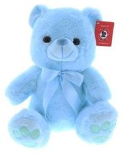 #B71B- 10" SITTING BLUE TEDDY BEAR SOFT GIFT
