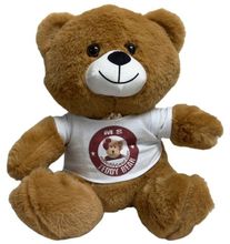 #TG10- 10" BROWN TEDDY BEAR WITH LOGO