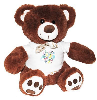 #TF16- 10" Two tone teddy bear with logo