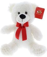 #B17- 10" SITTING TEDDY BEAR IN WHITE