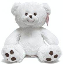 #B23- 10" SITTING WHITE TEDDY BEAR