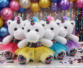 TU12- 10" Unicorn with tutu ( Logo tee as option) 