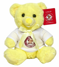 #TA15- 7" YELLOW STUFFED BEAR WITH LOGO TEE