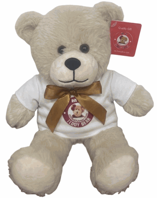 #TC21- 10" TAN TEDDY BEAR WITH LOGO