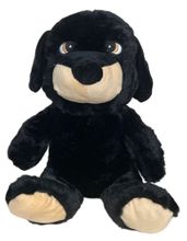 #SA6- 11" BLACK STUFFED DOG