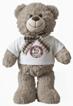#TD58- 13" MOCHA TEDDY BEAR WITH LOGO
