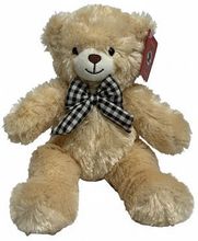 #C52- 11" TAN TEDDY BEAR WITH EMBORODERY NOSE