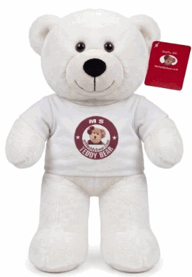 #TF7- 12" CREAM EMBROIDERY EYE BEAR WITH LOGO TEE