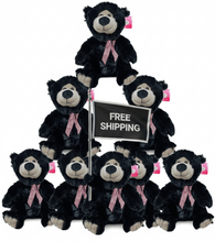 #FL118- FREE SHIPPING BOX - 12" SITTING BLACK BEARS ( 12 PCS/BOX, $8.33/PC)