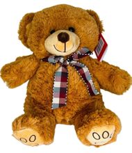 #C5- 12" BROWN TEDDY BEAR WITH RIBBON
