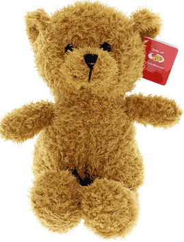 #C16B- 12" STANDING BROWN TEDDY BEAR 