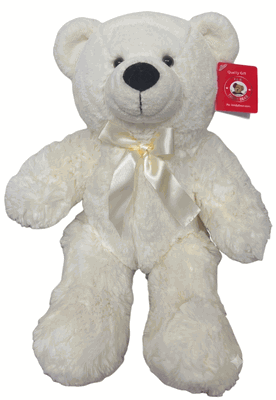 #C11- 12" CREAM TEDDY BEAR