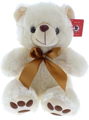 #C17c- 66496-12C, 12" SITTING CREAM BEAR  