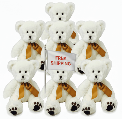 #FM108- FREE SHIPPING BOX - 12" TEDDY BEARS (16 PCS/BOX, $6.25/PC)