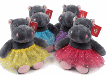 #TU14- 12" Hippo with tutu ( Logo tee as option)