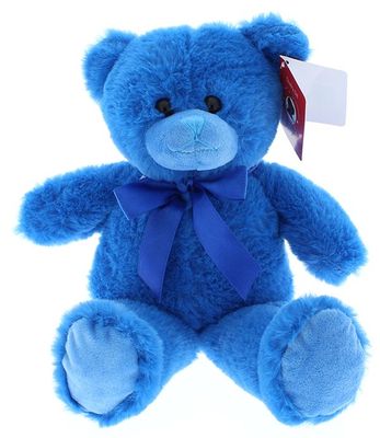 #C18- 12" ROYAL BLUE TEDDY BEAR 