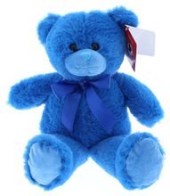 #C18- 12" ROYAL BLUE TEDDY BEAR 