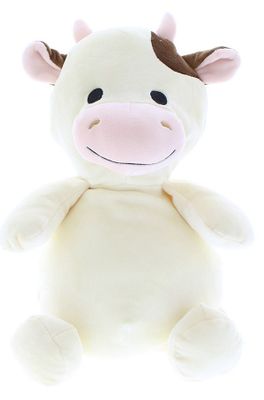 #SF6- 12" SOFT STUFFED ANIMAL COW WITH EMBRIDERY EYES