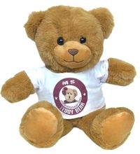 #TG84- 12" BROWN TEDDY BEAR WITH LOGO