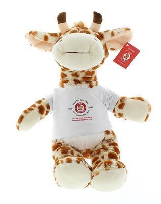 #TL7, 12" EMBROIDERY EYE PLUSH GIRAFFE /LOGO