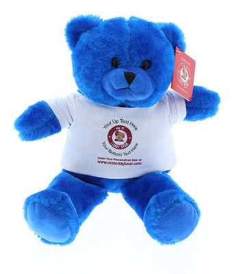 #TG81- 12" ROYAL BLUE BEAR WITH YOUR LOGO 