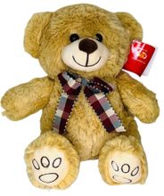 #C15- 12" TEDDY BEAR WITH RIBBON -TAN