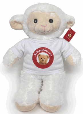 #TL15- 12" EMBROIDERY EYE LAMB WITH LOGO