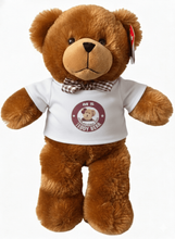 #TG85- 13" TRADITIONAL TEDDY BEAR WITH LOGO