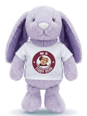 #TL49- 13" PURPLE BUNNY WITH LOGO TEE
