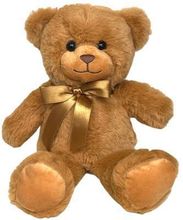 #D5- 15" BROWN TEDDY BEAR WITH RIBBON