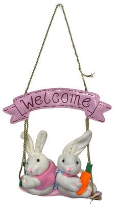 16" BUNNY DOOR DECORATION