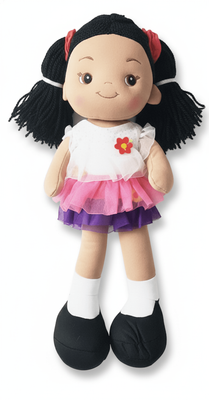 #DL1- 16" DOLLWITH PINK SKIRT