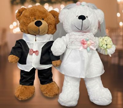 Large Wedding teddy bears 18" by Pair